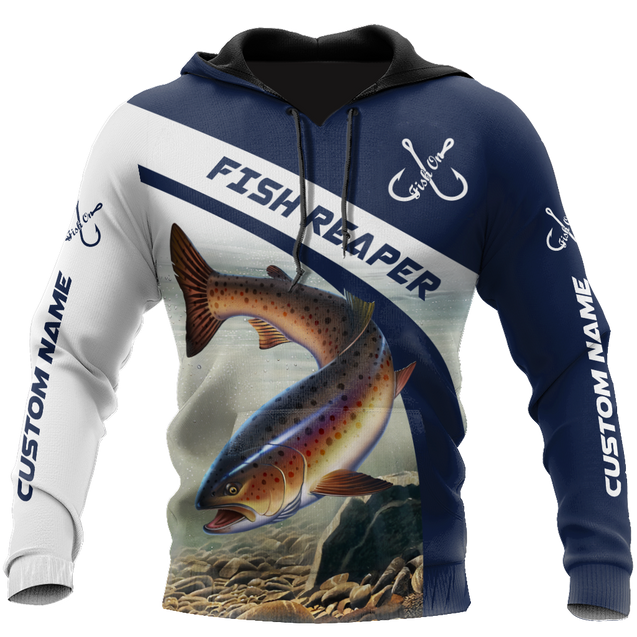 Custom name Trout-Salmon fishing design 3d print shirts