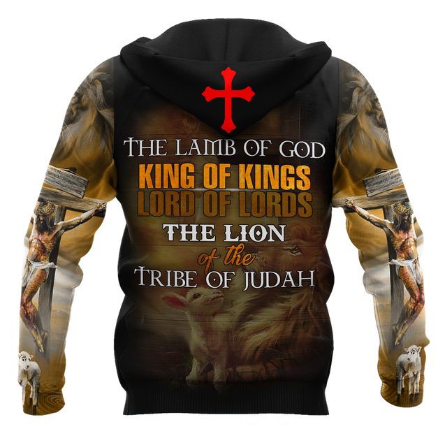 Jesus - The Lion And The Lamb 3D All Over Printed Shirts