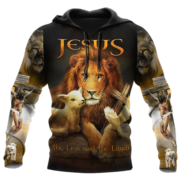 Jesus - The Lion And The Lamb 3D All Over Printed Shirts