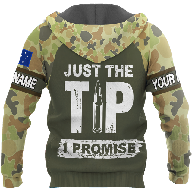 Personalized Australian Army Just The Tip I Promise 3D Printed Unisex Shirts TN