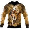 Failth Over Fear Lion Jesus 3D All Over Printed Shirts TNA22032101