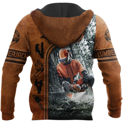 Premium 3D Printed Leather Pattern Lumberjack Shirts MEI