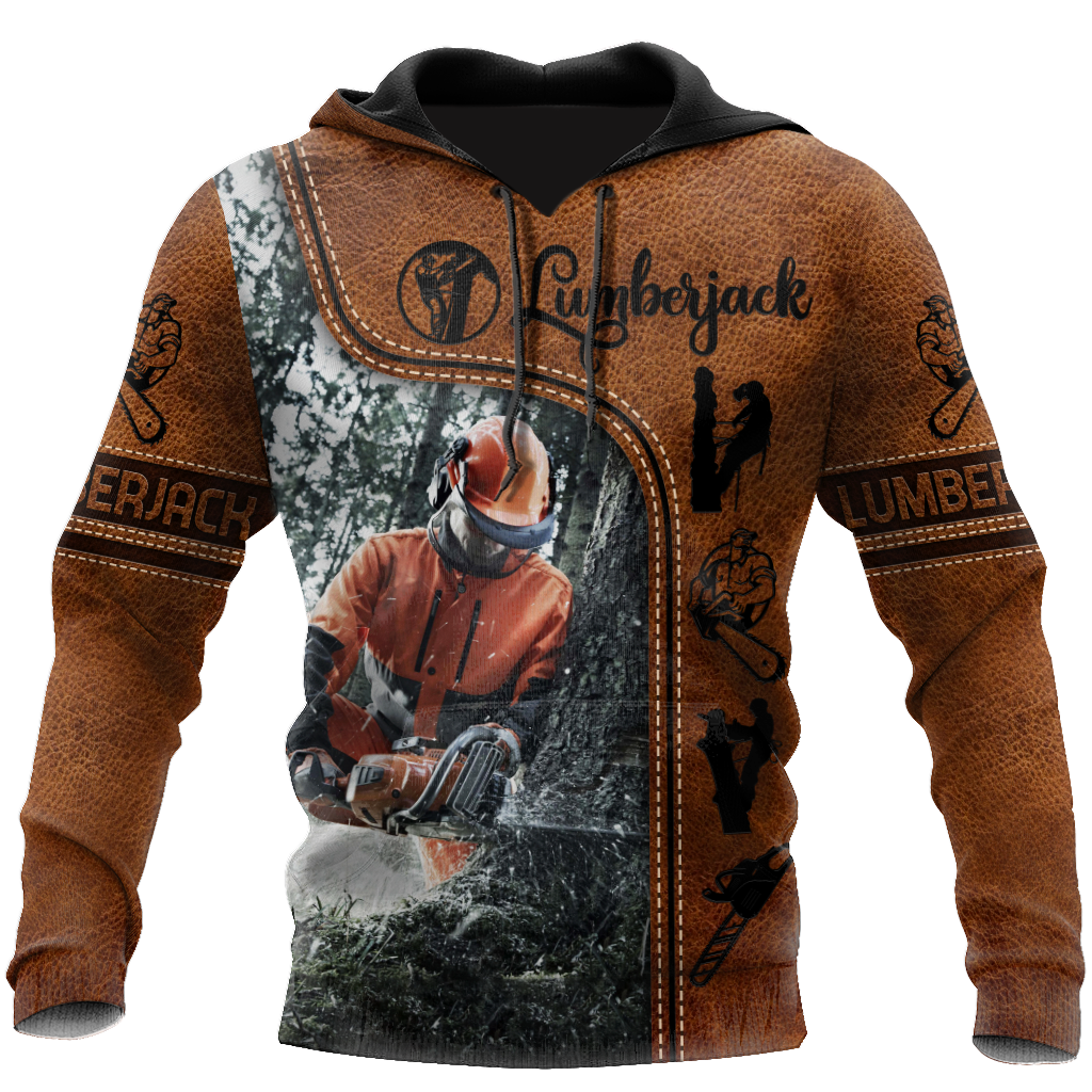 Premium 3D Printed Leather Pattern Lumberjack Shirts MEI