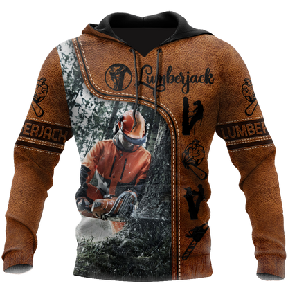 Premium 3D Printed Leather Pattern Lumberjack Shirts MEI