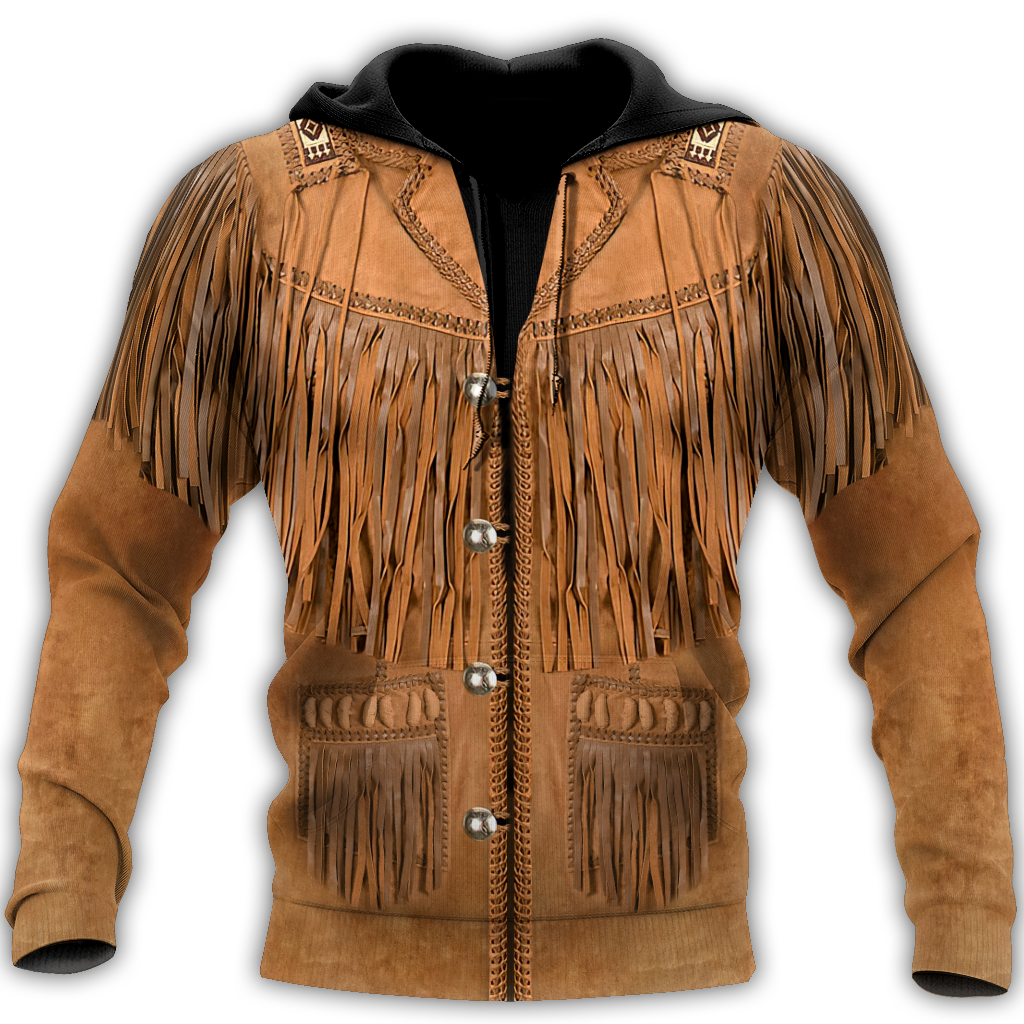 Native Cowboy Jacket No24 Cosplay 3D Over Printed Unisex Deluxe Hoodie ML