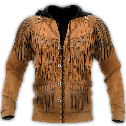 Native Cowboy Jacket No24 Cosplay 3D Over Printed Unisex Deluxe Hoodie ML