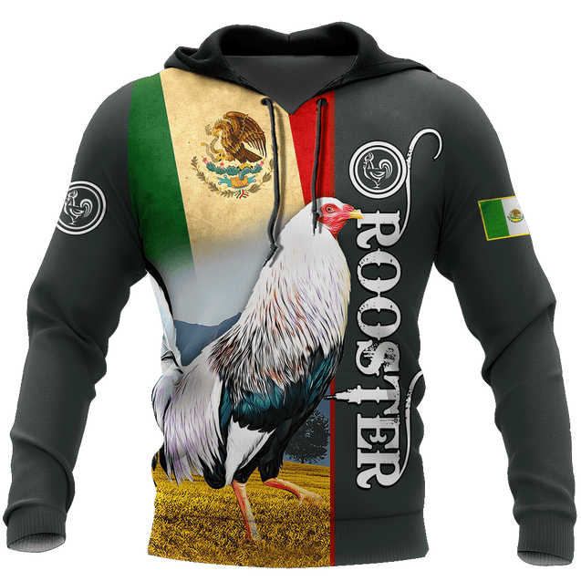 Rooster Mexico 3D All Over Printed Hoodie DD22052101VH