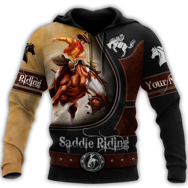 Personalized Name Rodeo 3D All Over Printed Unisex Shirts Bronc Saddle