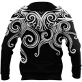 Premium Unisex Hoodie Polynesian Octopus Tattoo ML