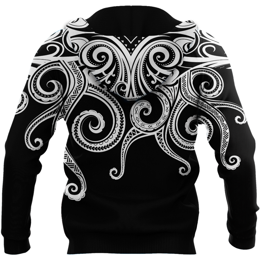 Premium Unisex Hoodie Polynesian Octopus Tattoo ML