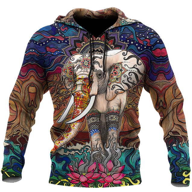 Mandala 3D All Over Printed Unisex Shirts Mandala Elephant