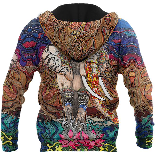 Mandala 3D All Over Printed Unisex Shirts Mandala Elephant