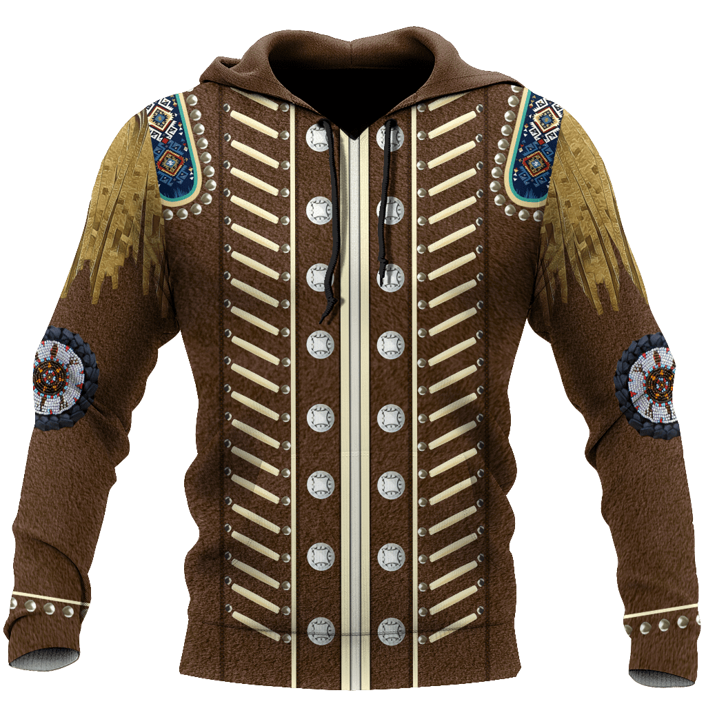 Native Cowboy Jacket No20 Cosplay 3D Over Printed Unisex Deluxe Hoodie ML