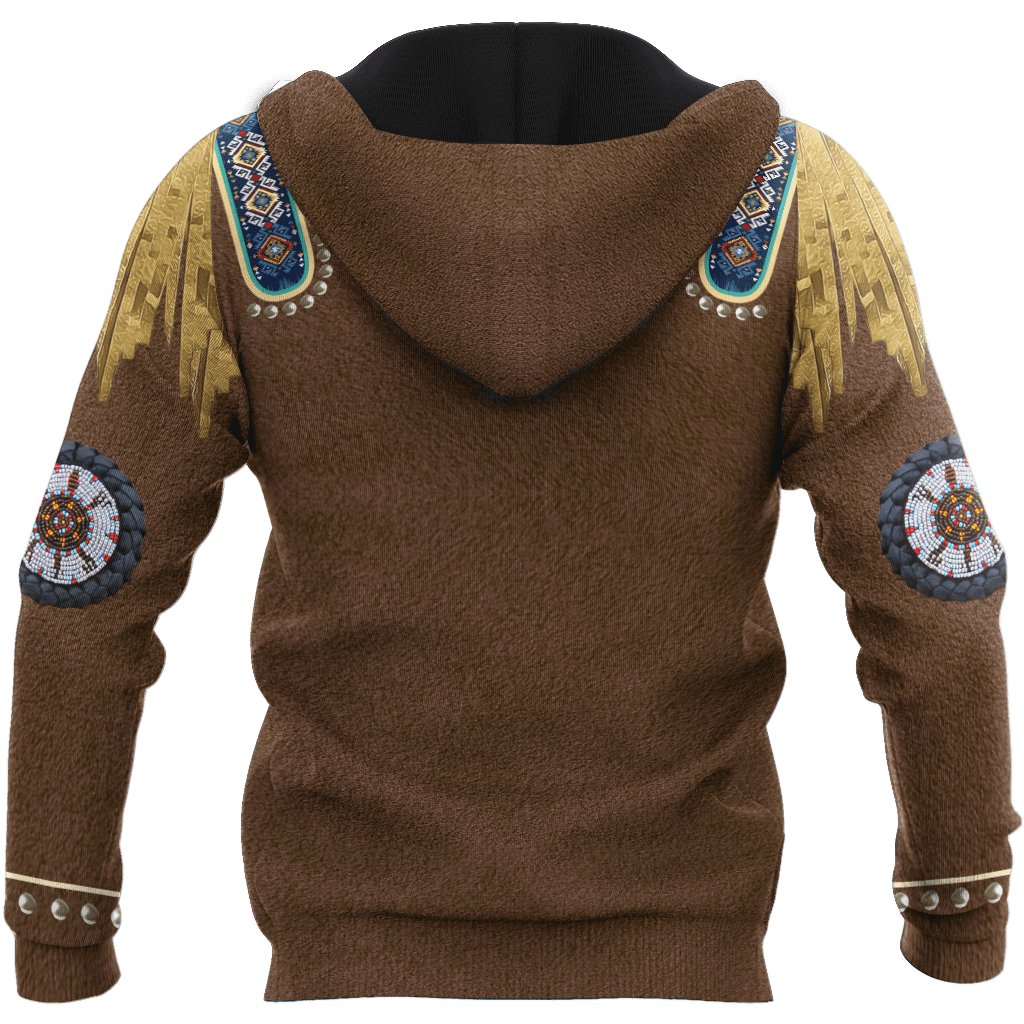 Native Cowboy Jacket No20 Cosplay 3D Over Printed Unisex Deluxe Hoodie ML