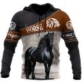 Black Horse Persionalized 3D All Over Printed Shirts