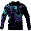 Amazing Polynesian Blue And Purple Ray Tattoo Personalized Unisex Deluxe Hoodie ML