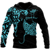 Amazing Polynesian Blue Ray Tattoo Personalized Unisex Deluxe Hoodie ML