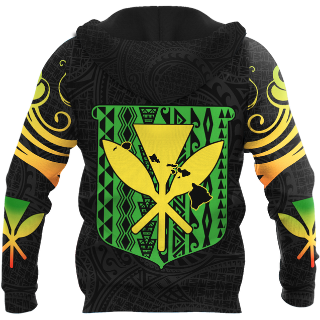 Polynesian Kanaka Hawaii Peronalized Name 3D Unisex Hoodie