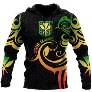 Polynesian Kanaka Hawaii Peronalized Name 3D Unisex Hoodie