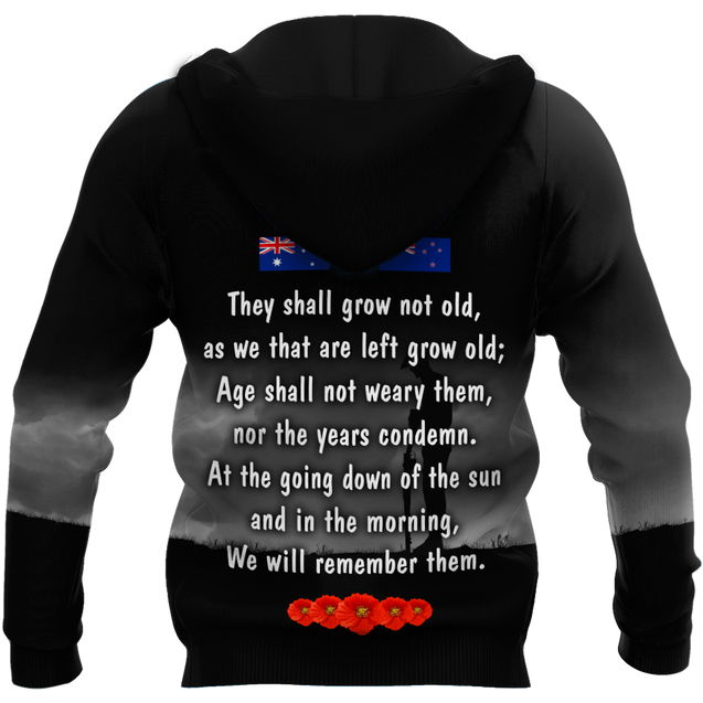 Remember Anzac Day Premium Unisex Hoodie ML