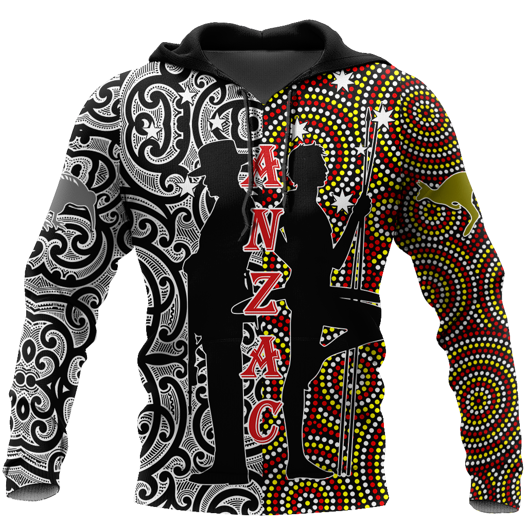 Anzac Day Australia Aboriginal And New Zealand Maori 3D All Over Printed Unisex