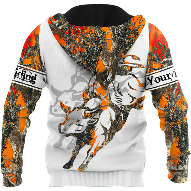 Personalized Name Bull Riding 3D All Over Printed Unisex Shirts Tattoo Ver 3