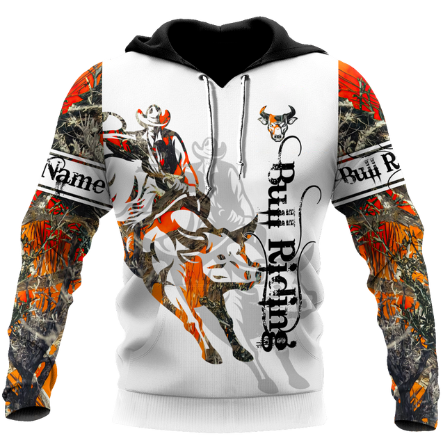 Personalized Name Bull Riding 3D All Over Printed Unisex Shirts Tattoo Ver 3