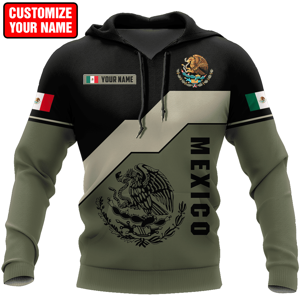 Personalized Name Mexico 3D All Over Printed Unisex Hoodie