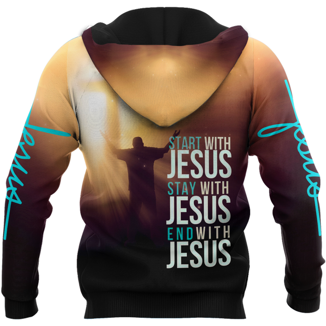 Premium Unisex Hoodie 3D All Over Printed Easter Day Christian Jesus No12 ML