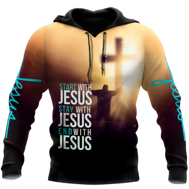 Premium Unisex Hoodie 3D All Over Printed Easter Day Christian Jesus No12 ML