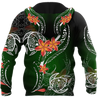 Amazing Polynesian Frangipani And Tattoo Hawaii Style Unisex Deluxe Zip Hoodie ML