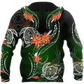 Amazing Polynesian Frangipani And Tattoo Hawaii Style Unisex Deluxe Hoodie ML