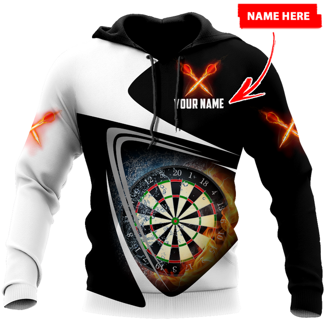 Darts Personalized Name Premium 3D All Over Unisex Hoodie ML