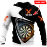 Darts Personalized Name Premium 3D All Over Unisex Hoodie ML