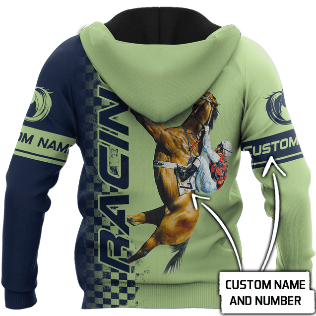 Personalized Name Horse Racing 3D All Over Printed Unisex Hoodie