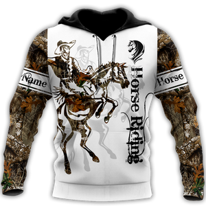 Personalized Name Rodeo 3D All Over Printed Unisex Shirts Rodeo Pattern Horse Riding Tattoo