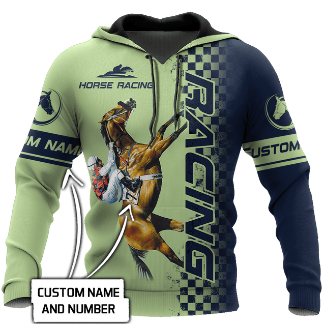 Personalized Name Horse Racing 3D All Over Printed Unisex Hoodie