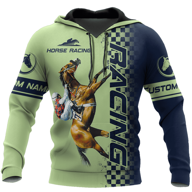 Personalized Name Horse Racing 3D All Over Printed Unisex Hoodie