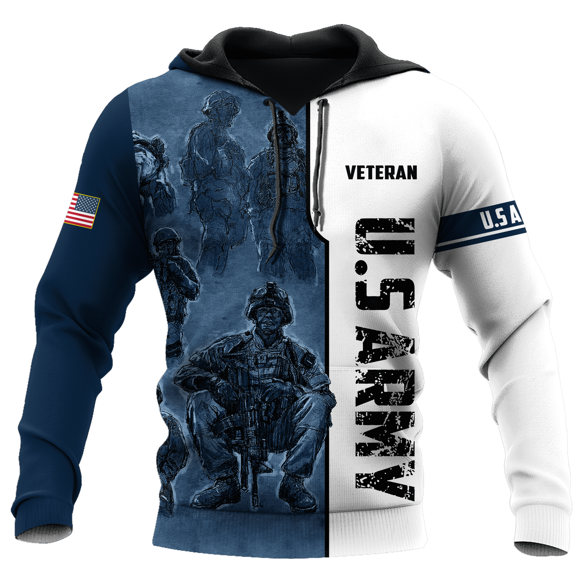 US Veteran 3D All Over Printed Unisex Hoodie Pi24052107