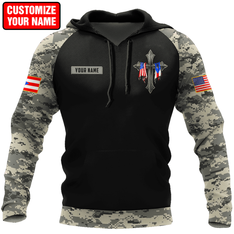 Customize Name Puerto Rico 3D All Over Printed Combo Hoodie + Sweatpant