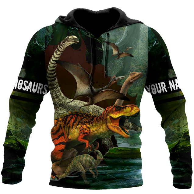 Customize Name Dinosaur 3D All Over Printed Unisex Shirts Dinosaur Species