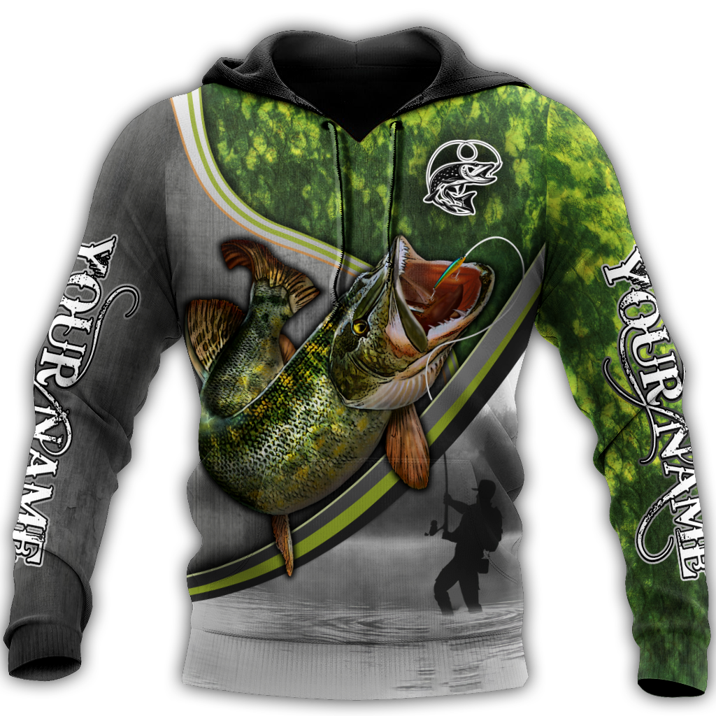 Custom name Pike fishing Fisherman Camo 3D Design print shirts