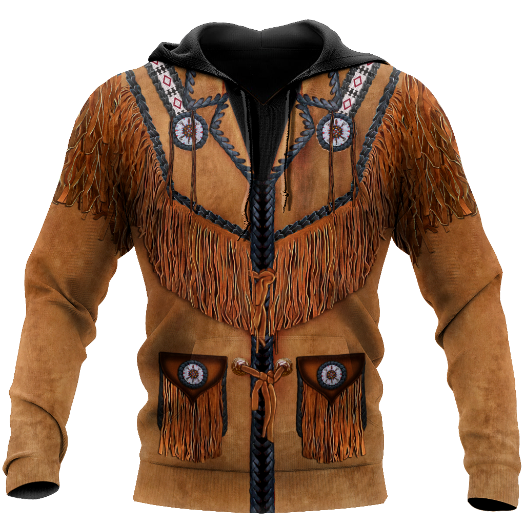 Native Cowboy Jacket No21 Cosplay 3D Over Printed Unisex Deluxe Hoodie ML