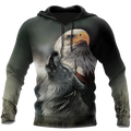 Eagle And Wolf Native American 3D Hoodie Shirt For Men And Women LAM