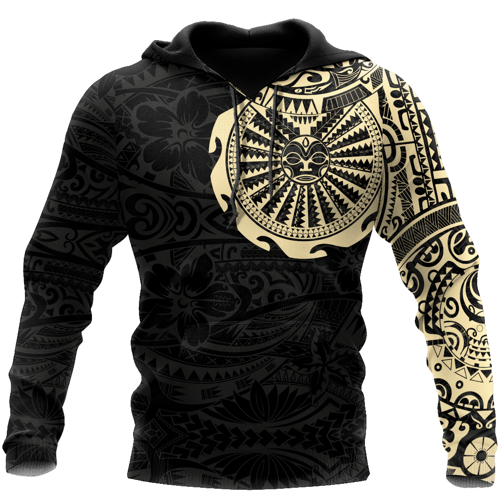 Amazing Polynesian Maori Tattoo Unisex Deluxe Hoodie ML