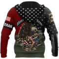 Home Of The Free US Veteran 3D All Over Printed Hoodie HHT26052101