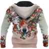 Wolf Floral 3D All Over Printed Unisex Deluxe Hoodie ML