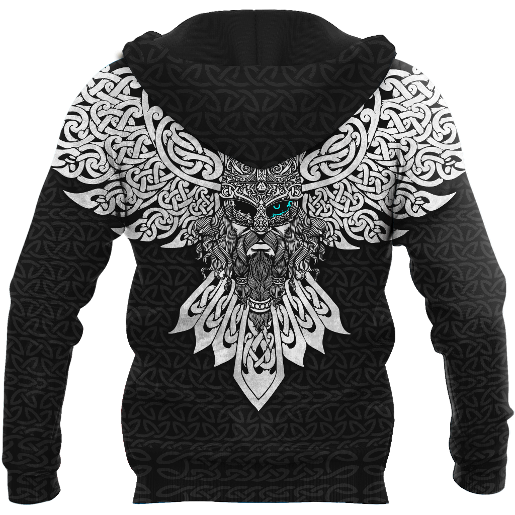 Premium Unisex Hoodie Odin Viking God And Raven ML