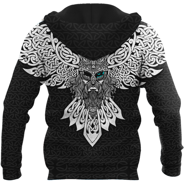 Premium Unisex Hoodie Odin Viking God And Raven ML