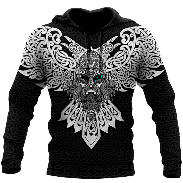 Premium Unisex Hoodie Odin Viking God And Raven ML